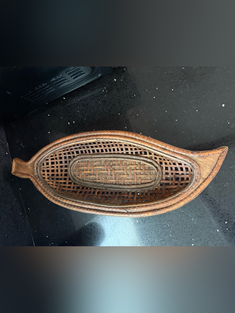 vintage leaf-shaped woven basket, handcrafted from bamboo, rattan, or wicker 19.